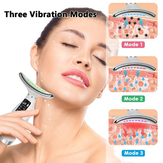 MASAJEADOR FACIAL LUZ LED 7 COLORES HY69