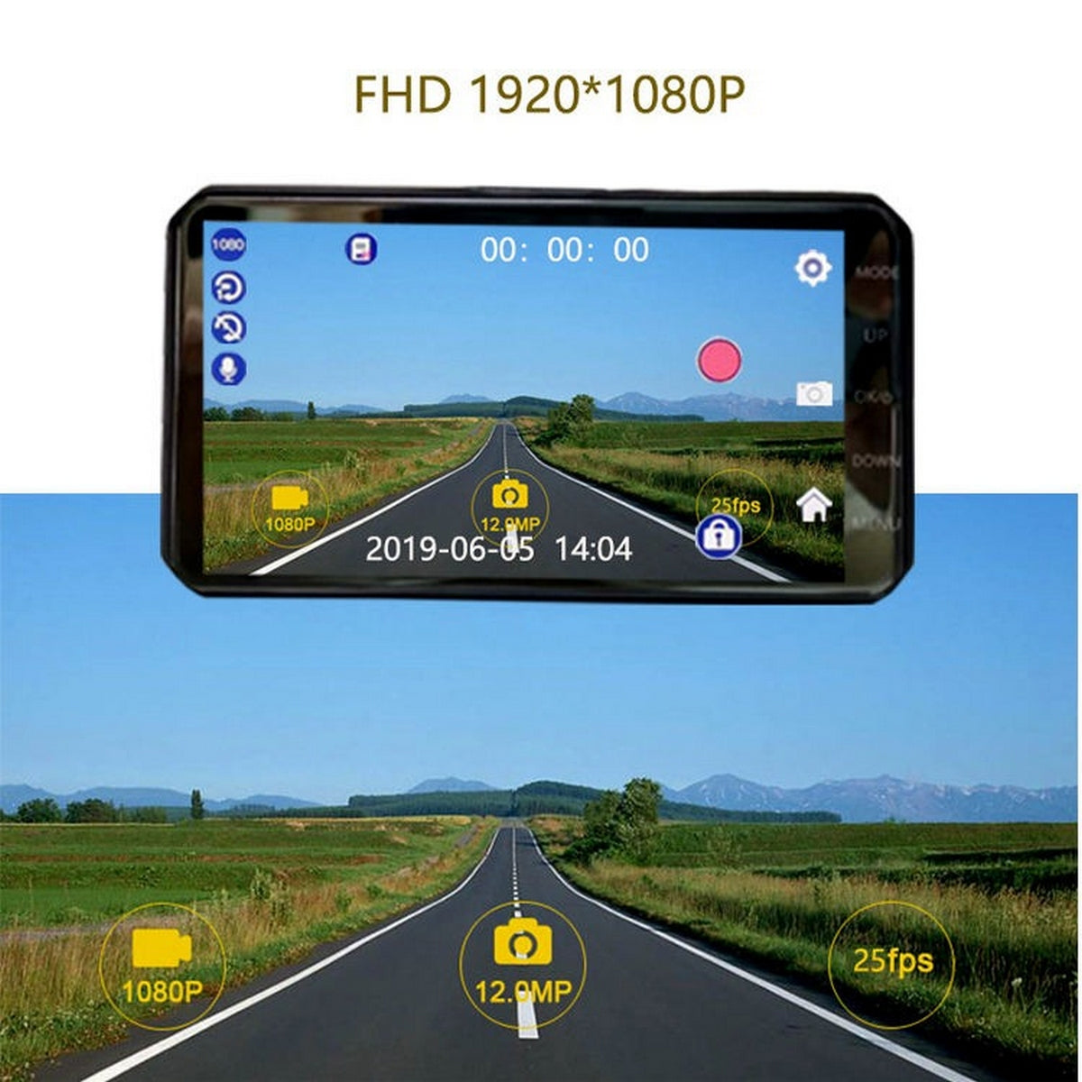Camara Dual Carro Dvr Pantalla Camara