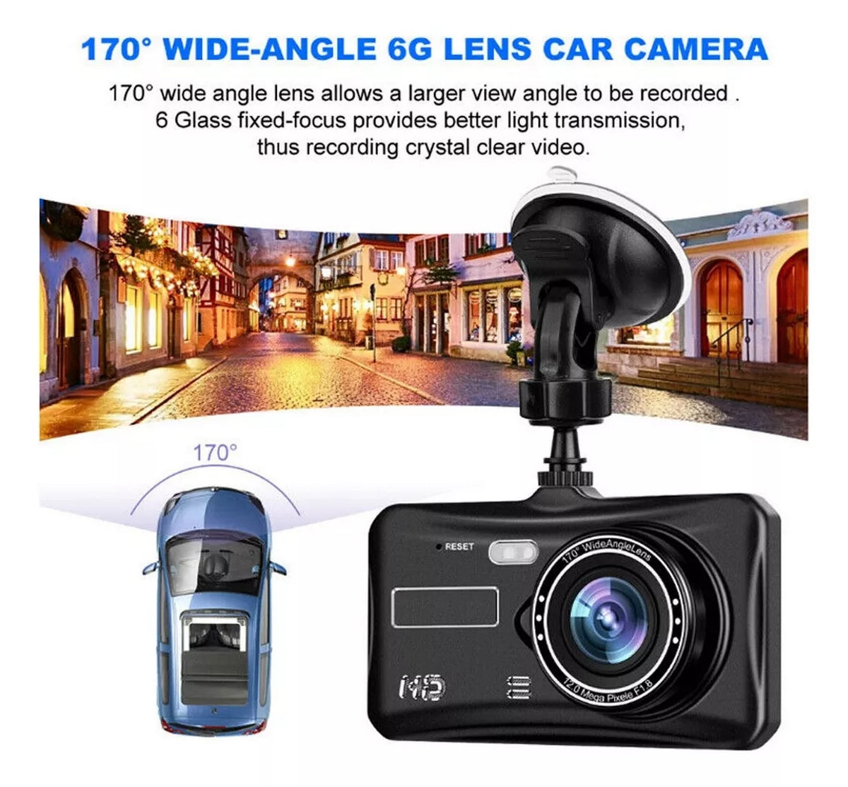 Camara Dual Carro Dvr Pantalla Camara