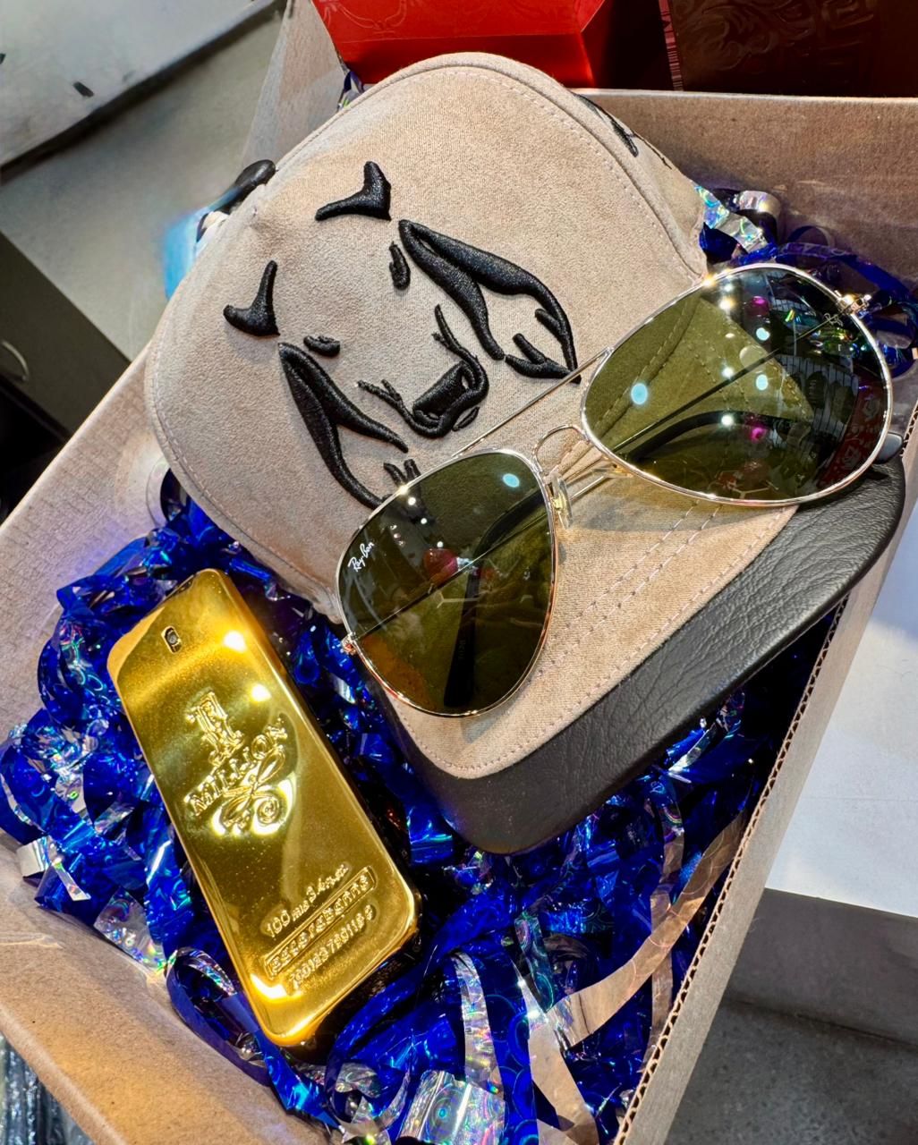 Combo Gorra + Gafa + Perfume GoldPremium