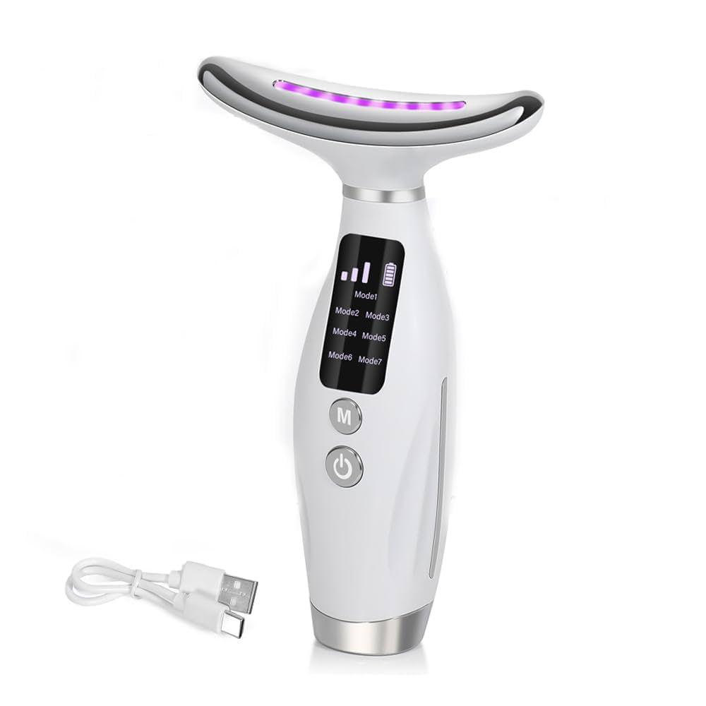 MASAJEADOR FACIAL LUZ LED 7 COLORES HY69